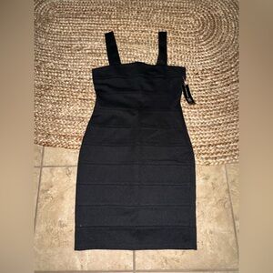 INC International Concepts Black Mini Bandage Dress